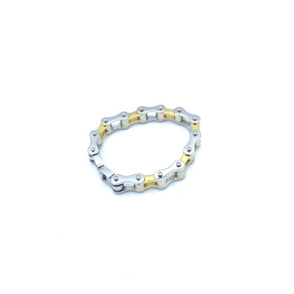 Mens Original 1:2 in Stainless Steel Bike Chain Bracelet in Gold and Silver