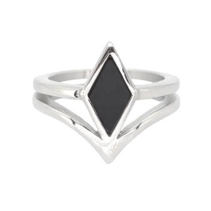 Black Onyx Kite Ring